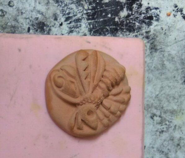 Clay bee has undergone the kiln firing process
